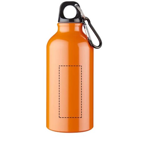 Oregon 400 ml Aluminium Trinkflasche mit Karabinerhaken, orange bedrucken, Art.-Nr. 10000210