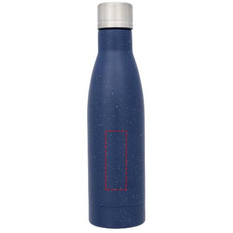 Vasa Kupfer-Vakuum Isolierflasche, gesprenkelt, 500 ml, blau bedrucken, Art.-Nr. 10051802