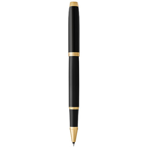 Parker IM Tintenroller (schwarze Mine), schwarz, gold bedrucken, Art.-Nr. 10702301