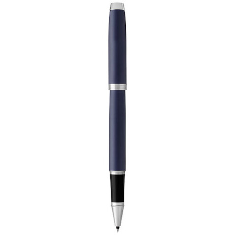 Parker IM Tintenroller (schwarze Mine), blau, silber bedrucken, Art.-Nr. 10702304