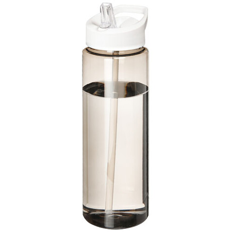H2O Active® Vibe 850 ml Sportflasche mit Ausgussdeckel, kohle, weiss bedrucken, Art.-Nr. 21009603