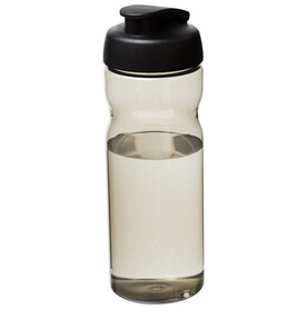 H2O Active® Eco Base 650 ml Sportflasche mit Klappdeckel, charcoal, schwarz bedrucken, Art.-Nr. 21009700