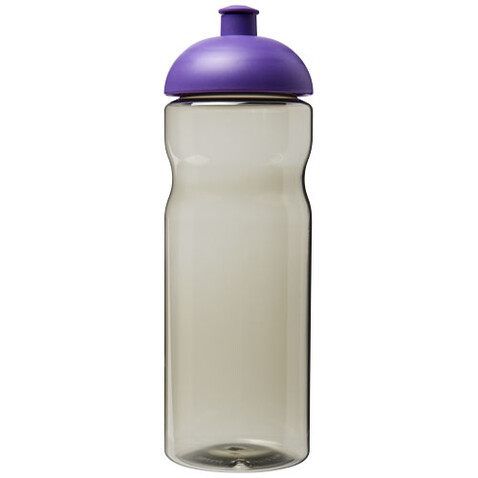 H2O Active® Eco Base 650 ml Sportflasche mit Stülpdeckel, kohle, lila bedrucken, Art.-Nr. 21009809
