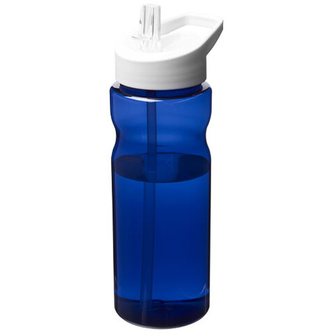 H2O Active® Eco Base 650 ml Sportflasche mit Ausgussdeckel, blau, weiss bedrucken, Art.-Nr. 21009903