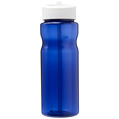 H2O Active® Eco Base 650 ml Sportflasche mit Ausgussdeckel, blau, weiss bedrucken, Art.-Nr. 21009903