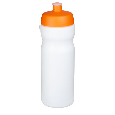 Baseline® Plus 650 ml Sportflasche, weiss, orange bedrucken, Art.-Nr. 21068407