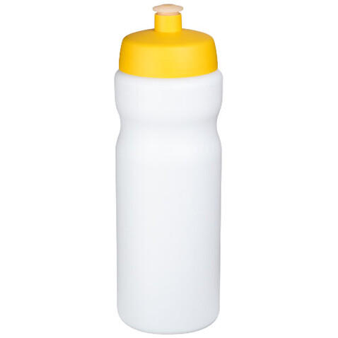 Baseline® Plus 650 ml Sportflasche, weiss, gelb bedrucken, Art.-Nr. 21068410