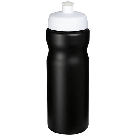 Baseline® Plus 650 ml Sportflasche, schwarz, weiss bedrucken, Art.-Nr. 21068412