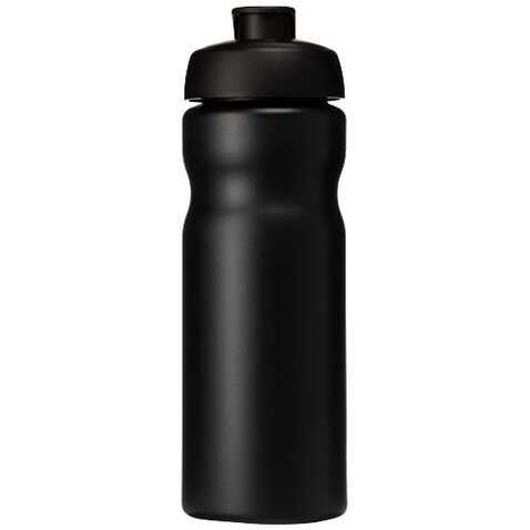 Baseline® Plus 650 ml Sportflasche mit Klappdeckel, schwarz bedrucken, Art.-Nr. 21068511