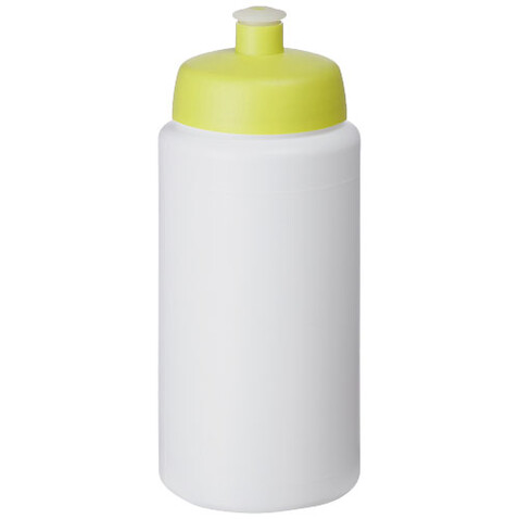 Baseline® Plus grip 500 ml Sportflasche mit Sportdeckel, weiss, limone bedrucken, Art.-Nr. 21068704