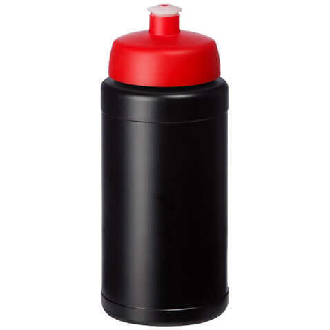 Baseline® Plus 500 ml Flasche mit Sportdeckel, schwarz, rot bedrucken, Art.-Nr. 21068814 Baseline® Plus 500 ml Flasche mit Sportdeckel, schwarz, rot bedrucken, Art.-Nr. 21068814
