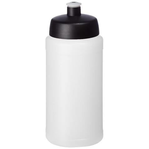 Baseline® Plus 500 ml Flasche mit Sportdeckel, transparent, schwarz bedrucken, Art.-Nr. 21068815