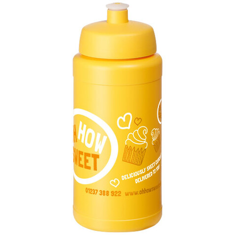 Baseline® Plus 500 ml Flasche mit Sportdeckel, gelb bedrucken, Art.-Nr. 21068821 Baseline® Plus 500 ml Flasche mit Sportdeckel, gelb bedrucken, Art.-Nr. 21068821