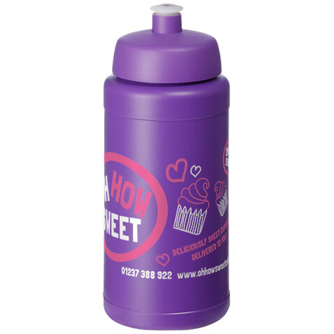Baseline® Plus 500 ml Flasche mit Sportdeckel, lila bedrucken, Art.-Nr. 21068823 Baseline® Plus 500 ml Flasche mit Sportdeckel, lila bedrucken, Art.-Nr. 21068823