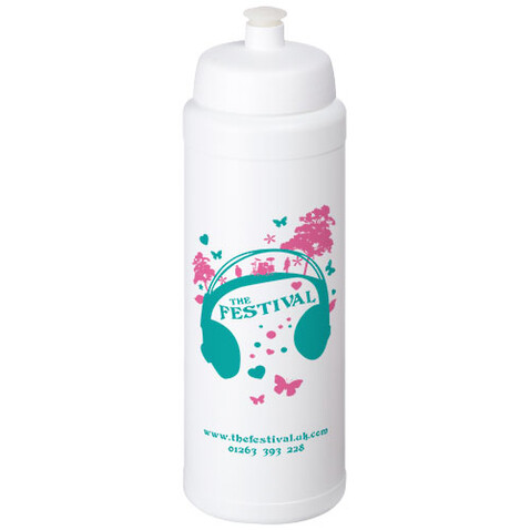 Baseline® Plus grip 750 ml Sportflasche mit Sportdeckel, weiss bedrucken, Art.-Nr. 21068901
