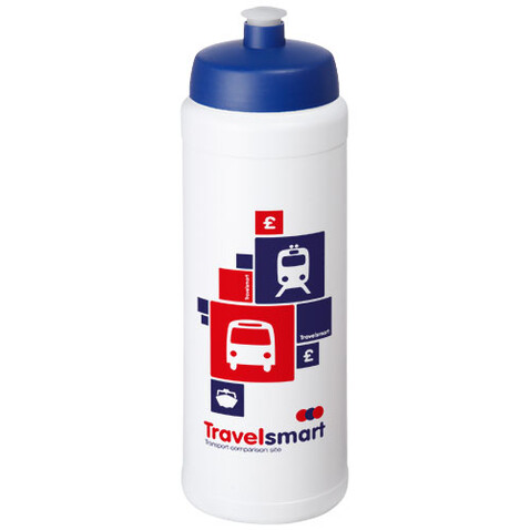 Baseline® Plus grip 750 ml Sportflasche mit Sportdeckel, weiss, blau bedrucken, Art.-Nr. 21068902 Baseline® Plus grip 750 ml Sportflasche mit Sportdeckel, weiss, blau bedrucken, Art.-Nr. 21068902
