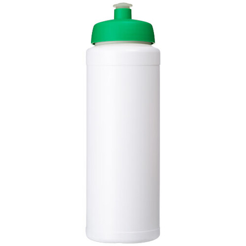 Baseline® Plus grip 750 ml Sportflasche mit Sportdeckel, weiss, grün bedrucken, Art.-Nr. 21068906