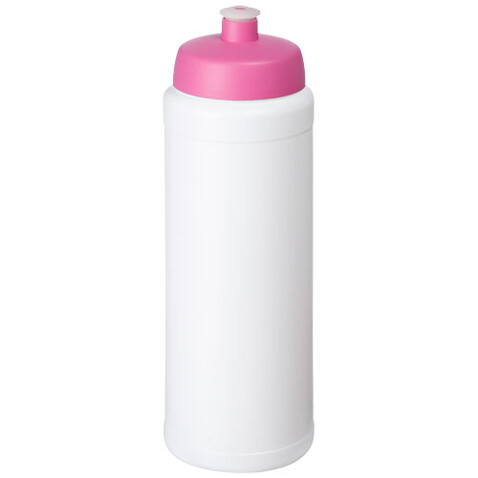 Baseline® Plus grip 750 ml Sportflasche mit Sportdeckel, weiss, rosa bedrucken, Art.-Nr. 21068908 Baseline® Plus grip 750 ml Sportflasche mit Sportdeckel, weiss, rosa bedrucken, Art.-Nr. 21068908