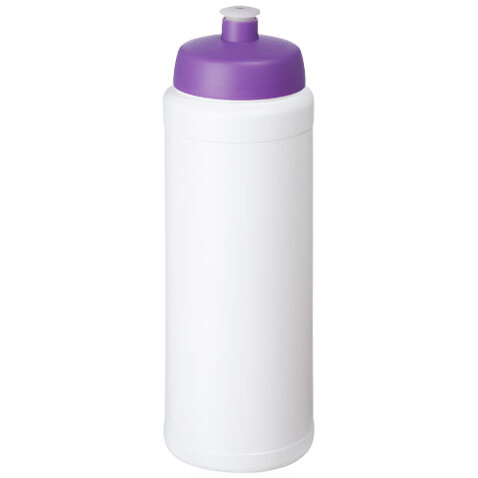 Baseline® Plus grip 750 ml Sportflasche mit Sportdeckel, weiss, lila bedrucken, Art.-Nr. 21068909