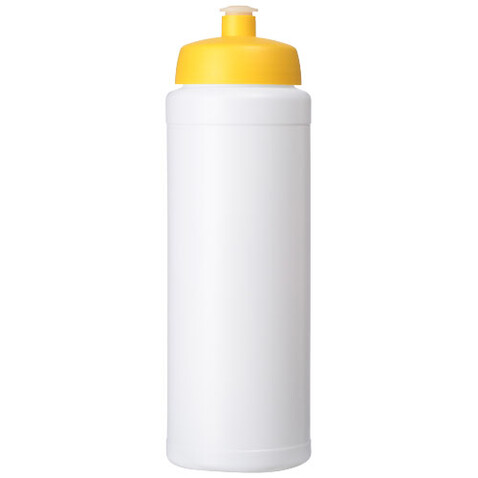 Baseline® Plus grip 750 ml Sportflasche mit Sportdeckel, weiss, gelb bedrucken, Art.-Nr. 21068910 Baseline® Plus grip 750 ml Sportflasche mit Sportdeckel, weiss, gelb bedrucken, Art.-Nr. 21068910