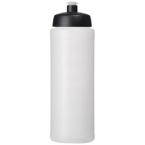 Baseline® Plus grip 750 ml Sportflasche mit Sportdeckel, transparent, schwarz bedrucken, Art.-Nr. 21068915