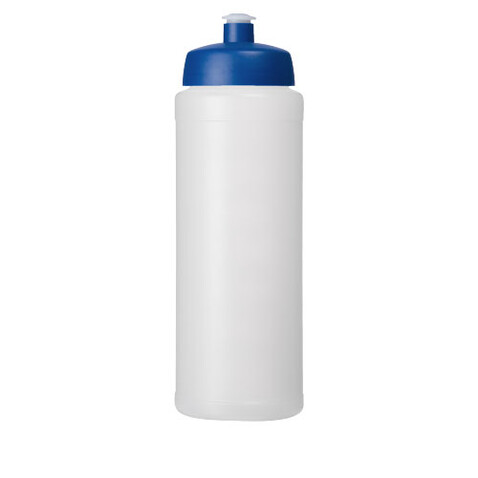 Baseline® Plus grip 750 ml Sportflasche mit Sportdeckel, transparent, blau bedrucken, Art.-Nr. 21068917
