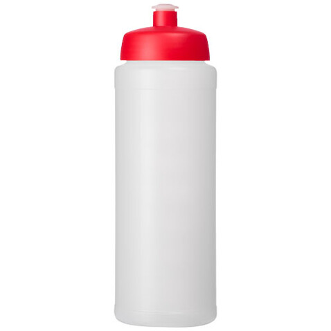 Baseline® Plus grip 750 ml Sportflasche mit Sportdeckel, transparent, rot bedrucken, Art.-Nr. 21068918