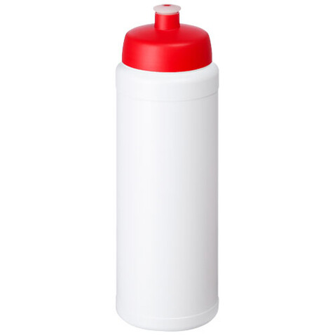 Baseline® Plus 750 ml Flasche mit Sportdeckel, weiss, rot bedrucken, Art.-Nr. 21069003