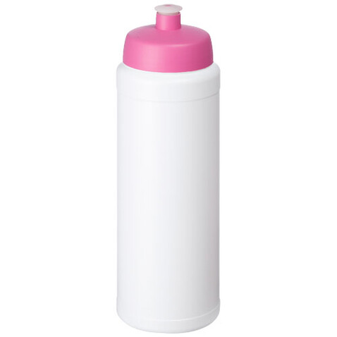 Baseline® Plus 750 ml Flasche mit Sportdeckel, weiss, rosa bedrucken, Art.-Nr. 21069008