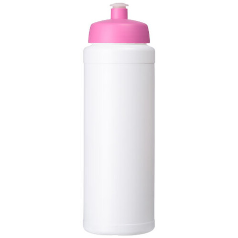 Baseline® Plus 750 ml Flasche mit Sportdeckel, weiss, rosa bedrucken, Art.-Nr. 21069008