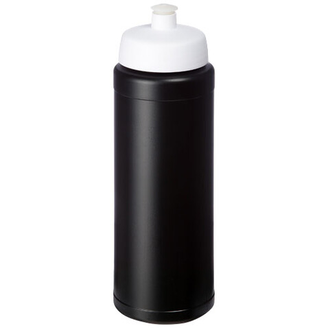 Baseline® Plus 750 ml Flasche mit Sportdeckel, schwarz, weiss bedrucken, Art.-Nr. 21069012