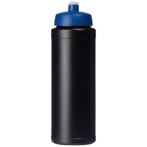 Baseline® Plus 750 ml Flasche mit Sportdeckel, schwarz, blau bedrucken, Art.-Nr. 21069013