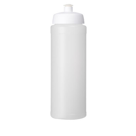 Baseline® Plus 750 ml Flasche mit Sportdeckel, transparent, weiss bedrucken, Art.-Nr. 21069016