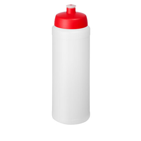 Baseline® Plus 750 ml Flasche mit Sportdeckel, transparent, rot bedrucken, Art.-Nr. 21069018 Baseline® Plus 750 ml Flasche mit Sportdeckel, transparent, rot bedrucken, Art.-Nr. 21069018
