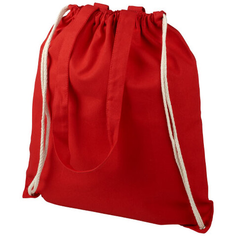 Eliza 240 g/m² Baumwoll Turnbeutel 6L, rot bedrucken, Art.-Nr. 12027604