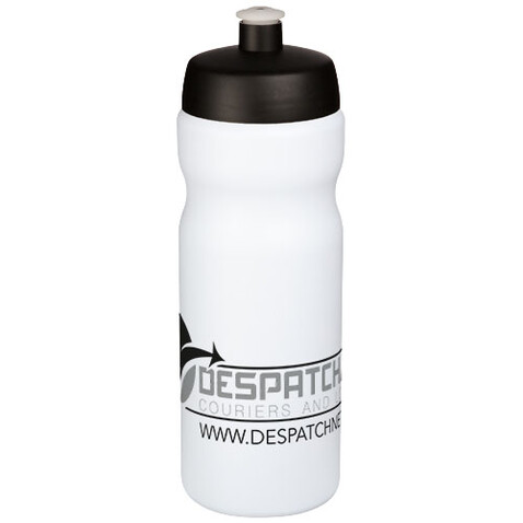 Baseline® Plus 650 ml Sportflasche, weiss, schwarz bedrucken, Art.-Nr. 21068400