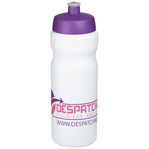 Baseline® Plus 650 ml Sportflasche, weiss, lila bedrucken, Art.-Nr. 21068409