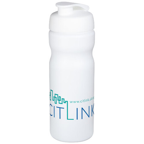 Baseline® Plus 650 ml Sportflasche mit Klappdeckel, weiss bedrucken, Art.-Nr. 21068501