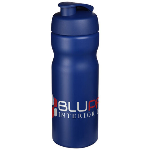 Baseline® Plus 650 ml Sportflasche mit Klappdeckel, blau bedrucken, Art.-Nr. 21068519
