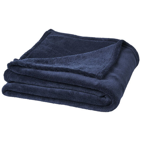 Bay Plaid-Decke aus extraweichem Coral-Fleece, dunkelblau bedrucken, Art.-Nr. 11281003