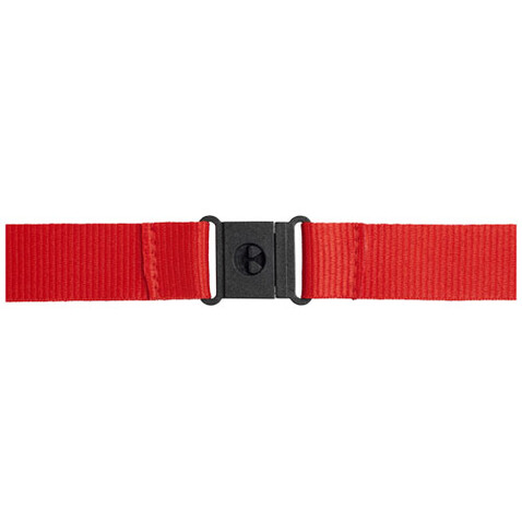 Yogi Lanyard mit Sicherheitsverschluss, rot bedrucken, Art.-Nr. 10213000
