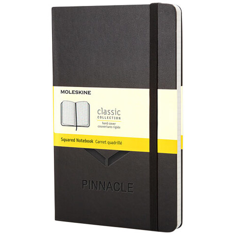 Moleskine Classic Hardcover Notizbuch Taschenformat – kariert, schwarz bedrucken, Art.-Nr. 10717500