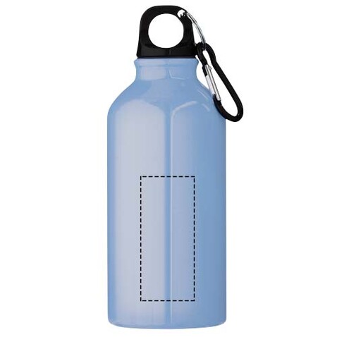 Oregon 400 ml Aluminium Trinkflasche mit Karabinerhaken, hellblau bedrucken, Art.-Nr. 10000209