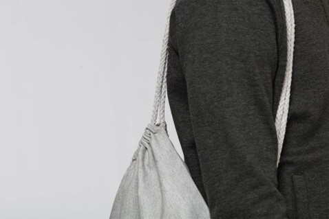 Gym Bag - Der gewebte Turnbeutel - Heather Grey - OS bedrucken, Art.-Nr. STAU763C250OS