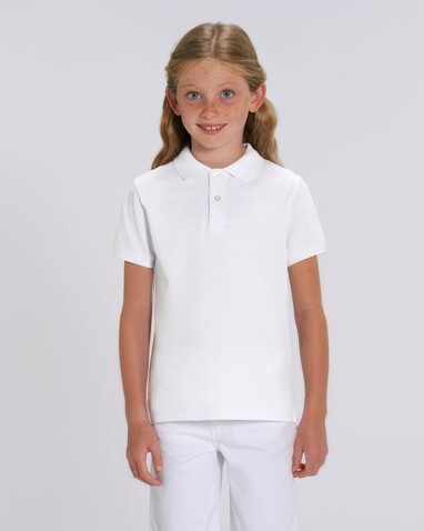 Mini Sprinter - Das Iconic Kinder-Polo - White - 5-6/110-116cm bedrucken, Art.-Nr. STPK908C00105