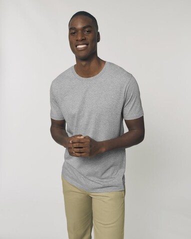 Rocker - Das rundgestrickte Unisex-T-Shirt - Heather Grey - 4XL bedrucken, Art.-Nr. STTU758C2504X