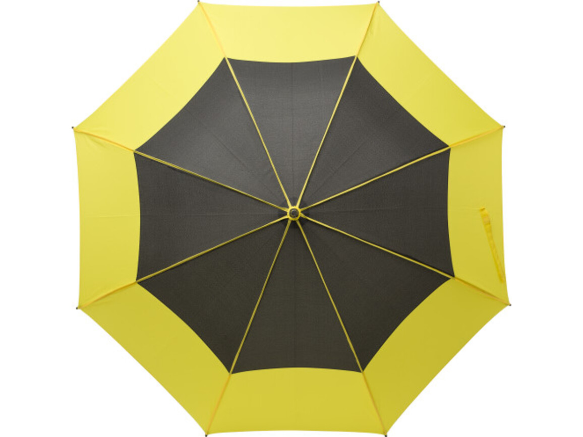 Regenschirm 'Tina' aus Pongee-Seide – Gelb bedrucken, Art.-Nr. 006999999_9254