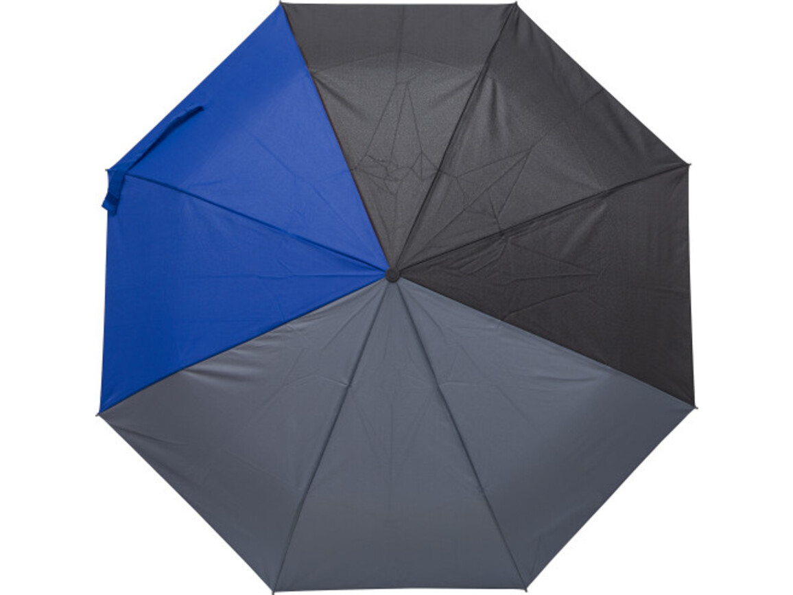Regenschirm 'Quarter' aus Pongee-Seide – Kobaltblau bedrucken, Art.-Nr. 023999999_9257