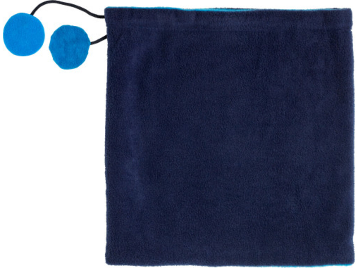 2-in-1 Schal 'Glasgow' aus Fleece – Blau bedrucken, Art.-Nr. 005999999_8499