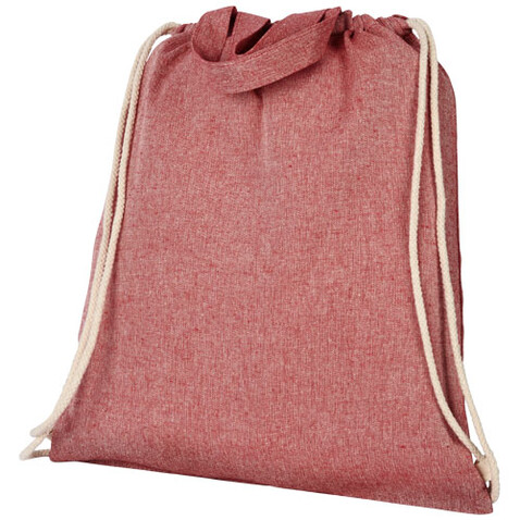 Pheebs 150 g/m² recycelter Turnbeutel 6L, heather rot bedrucken, Art.-Nr. 12045903